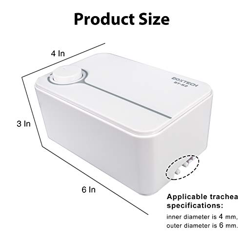 boxtech Upgrade Aquarium Air Pump, Ultra-Quiet Fish Tank Oxygen Pump with Adjustable Airflow, Powerful Air Pump with 2 Outlets to Pump Rich and Fine Air Bubbles - color: White-K2 5W