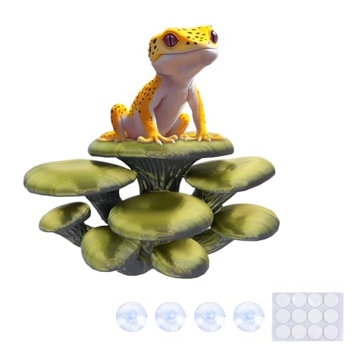 Westant Mushroom Decor for Reptile Tank, Fish Tank, Pet-Safe Bearded Dragon Tank Accessories, Realistic Terrarium Plants for Leopard Geckos, Crested Geckos, Tree Frogs, Snakes (Forest, Cluster Cap) - color: Forest, size: Cluster Cap