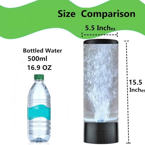 Desktop Sensory Bubble Tube Lamp with Artificial Fish - Autism Anxiety Relief Night Light, Color Changing Bubble Tube for Relaxation - Aquarium Mood Light Gift for Kids Adults, Home Office Decor
