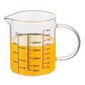 Ackers BORO3.3 Glass Measuring Cup-[Insulated handle | V-Shaped Spout]-Made of High Borosilicate Glass Measuring Cup for Kitchen or Restaurant, Easy to Read, 250 ML (8 Oz, 1 Cup) - size: 250ml/8OZ