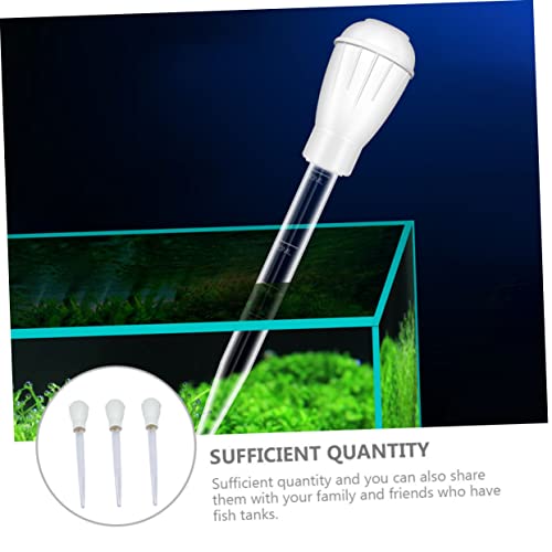Yardwe 3pcs Aquarium Cleaning Siphon Scale Fish Tank Gravel for Removing Waste and Practical Water Change Tool for Easy Maintenance - color: White, size: 46x5cm