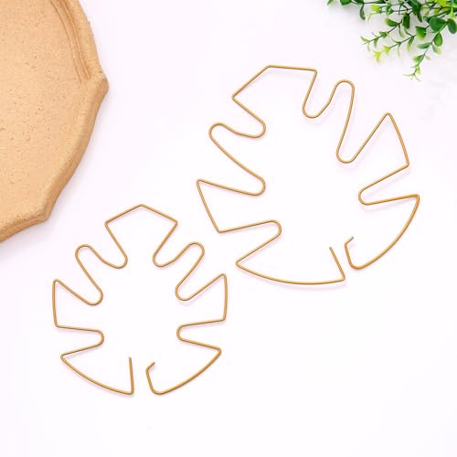 Spiritlele 5 Pcs Golden Plant Stem Support Holder Set Monstera Plant Support Clamp Growth Accessories for Indoor Plants Small - color: Golden, size: 5.5x5.1inch