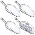 Amazing Abby - Elsa - 24-Ounce Plastic Ice Scoops (Set of 4), Plastic Utility Scoops, BPA-Free, Food-Grade, Shatter-Proof, Good for Kitchen and Restaurant, Perfect for Home and Commercial Use - style: 24 oz, 4-Pack