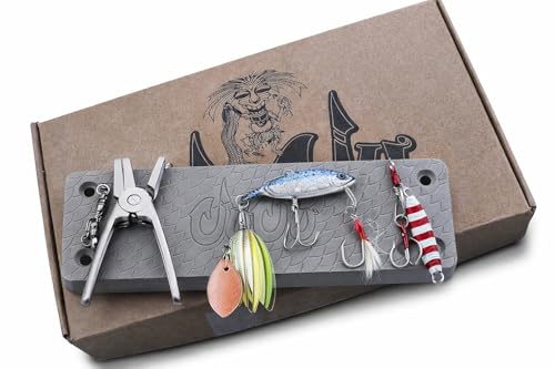 Juju Fishing Magnet | Oversized Magnet for Fishing Magnetic Tackle Storage, Lures, Pliers, Gun Holder | Used on Boats, Filet Table, Trucks (Gray) - color: Gray