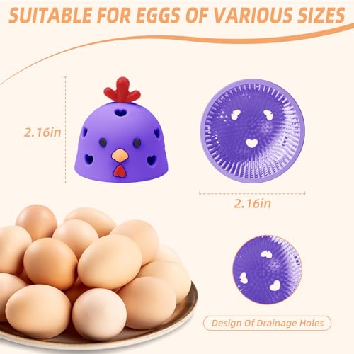 Silicone Egg Brush Cleaner, Egg Washer for Fresh Eggs, Egg Cleaner for Fresh Eggs, Egg Scrubber for Fresh Eggs, Reusable Cleaning Tools for Egg Washer (Purple) - color: Purple