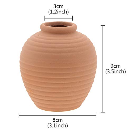 Saim Ceramic Jar Aquarium Decorations, Cute Little Cichlid Cave, Breeding Cones Cave Fish Tank Ornaments for Betta Fish Amano Shrimp Cichlid Bonsai to Play, Hide and Rest, Yellow
