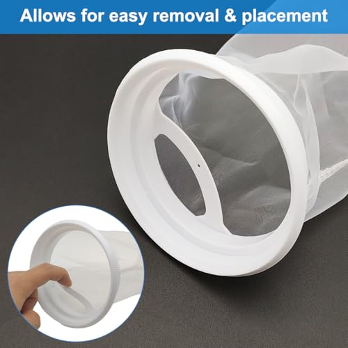 4 Pack 4 Inch Aquarium Filter Bags, Nylon Mesh Filter Socks, 100 Micron Felt Filtration, 4 Inch Ring by 10 Inch Long - size: 10''x4'' (100 Micron)