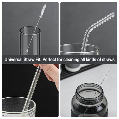 Straw Cleaner Brush 4 Pack, Extra Long Cleaning Brush for Water Bottle and Tubes, Drinking Straw Cleaning Brush Set 10 Pack