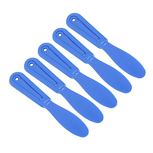5pcs Straight Spatula,Plastic Plaster Spatulas Mixing Knife for Alginate Plaster Materials (Dark Blue)