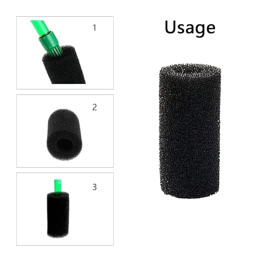 10Pcs Aquarium Pre-Filter Sponge 3.15×1.57in, Anti-Suction Filter Foam for Small Fish Shrimp, Fits Freshwater Saltwater Tank Intake