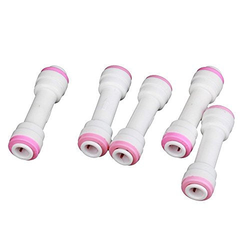 Malida 1/4" RO Water Tube Fitting Check Valve,Straight Quick Push to Connect Check Valve,for Ro Water Systems,Water Purifier, Pack of 5