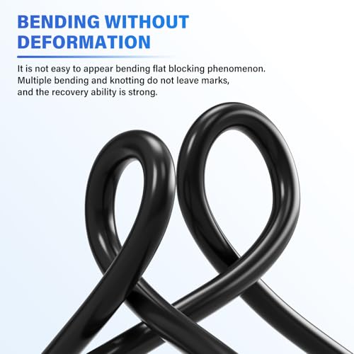 TAILONZ Pneumatic Black 1/4" OD 32 Meter 100ft PA12 Nylon Air Tubing Kits,Pipe Hose Air Line Tubing, Push-to-Connect DOT Brass Fittings (29PCS) - color: Black, size: 1/4" OD - 100 FT