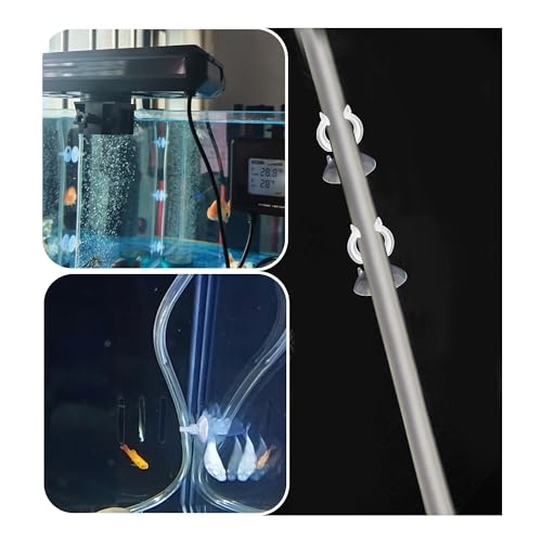 20PCS 17mm Aquarium Suction Cup Clips, Clear Airline Tube Holders for Fish Tank Air Hose, Clamps for Aeration Tubing Setup and Organization - size: 17mm