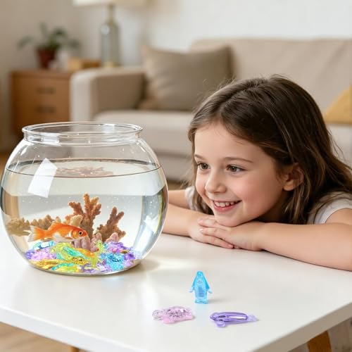 Babenest 5 Styles Acrylic Dolphin and Penguin Gems, 65pcs Sensory Bin Fillers for Sea Animal, Marine Organism Sea Turtle Theme Party Wedding Decoration Scatter Table Vase Fillers Home DIY Crafts - color: Marine Animals, size: Conventional