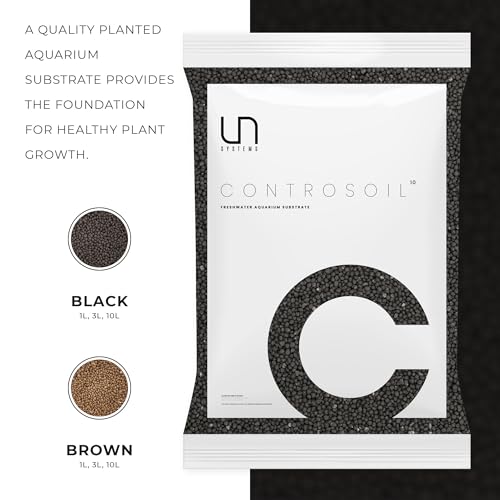 Ultum Nature Systems Controsoil - Freshwater Aqua Soil Substrate for Fish, Shrimp, Live Plant Propagation and Aquascaping - 6.8pH Low Ammonia, Volcanic Ash - Black, Normal (10 Liter) - color: Black - Normal, size: 10 Liters (9.1 kg)