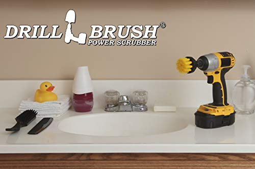 Bathroom Cleaning Brush - Shower Drill Cleaning Brush - Grout and Tile Cleaning Brush - Bathtub Cleaning Brush - Power Cleaning Brush - Shower Scrub Brush - Drill Cleaning Scrubber Brush Kit for Home - color: Yellow
