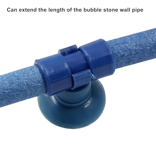 2-Piece 7-Inch Blue Fish Tank Air Stone Bar Air Pump Aquarium Bubble Wall Tube for Fish Tank Bubble Release Diffuser Bar - size: 7"