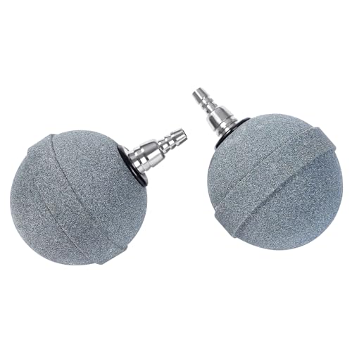 AQUANEAT Pond Air Stone 2 Inch, Long Lasting Aerator Oxygen Diffuser, Air Pump Accessories for Aquarium, Fish Tank, Hydroponics, Ponds and DWC Reservoirs 2 Pack - size: 2 pcs