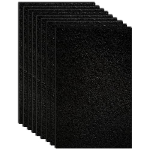 MEDUWEDU 10-Pack 4.5" x 6.5" Carbon Filter Pads for Covered Cat Litter Boxes – Odor Control Replacement Liners for Enclosed Litter Systems - color: Vn Filters