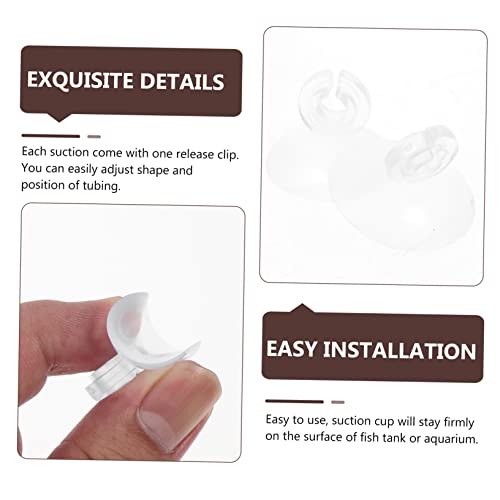 Ipetboom 75pcs Aquarium Cup Clips for Airline Tubing Holder Hose Clamp for Fish Tank Easy Installation Clean for Aquariums and Supplies - color: Transparentx3pcs, size: 3X3X2CMx3pcs