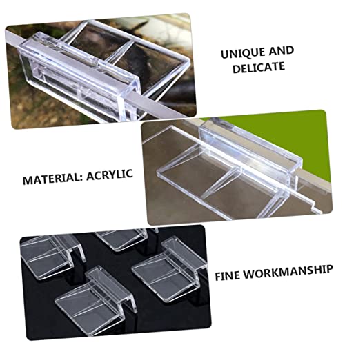 VANZACK Stable Performance Acrylic Material Aquarium Bracket 10pcs Clips for Lid Easy to Clean and - size: 5.5X5X1.8CM