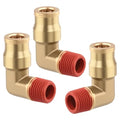 3PCS DOT Air Brake Line Fittings Brass 90 Degree Union Elbow Joint DOT Approved 1/4" Tube OD x 1/4" NPT Thread Air Brake Line Adapter Air Suspension Kit for Car Truck Trailers - size: 1/4" OD x 1/4" NPT, style: Quick Push 90° Elbows-3PCS