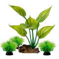 Fish Tank Artificial Plastic Plants Decorations 6inch Silk Betta Leaf pad Hammock Hides Small Aquarium Decor Fish Bowl Accessories Reptiles Turtle Tank Driftwood Ornaments
