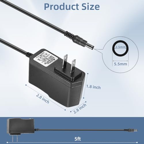DaToo Aquarium Light LED Power Adapter AC 100-240V DC 12V 1A Replacement Power Adapter Fish Tank Light Power Supply Converter with Indicator Light - size: 12V 1A