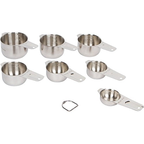 7 Piece Professional Grade Stainless Steel Measuring Cups Set By i Kito