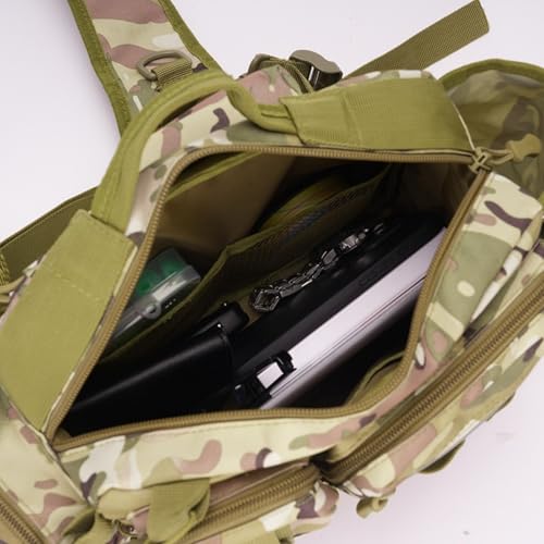 Tactical Fishing Backpack with Rod Holders,35L MOLLE Tackle Bag Water Resistant for Men and Women,Outdoor Gear Storage for Saltwater and Freshwater (Desert Camouflage) - color: Desert Camouflage