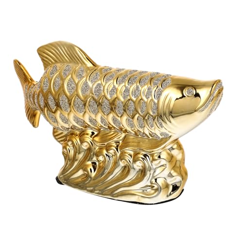 BESPORTBLE Unique Desktop Fish Adornment Ceramic Craft Fish Tank Décor Adornment Scene