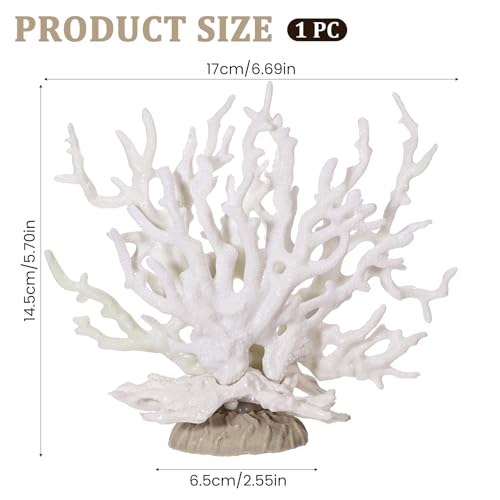 Fish Tank Fake Coral, Artificial Aquarium Coral Ornament, Aquarium Decor Plastic Plant Small, Multi-Purpose Simulation Water Grass, Faux Aquariums Ornament
