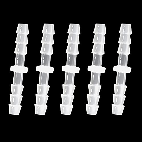 Plastic Hose Barb Fitting 3/16" x 3/16" Pipe Connectors Joint Splicer Mender Adapter Union for Aquarium Household Adapters Fuel Gas Liquid Air (Pack of 5) - size: 3/16 Inch-5pcs