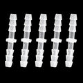 Plastic Hose Barb Fitting 3/16" x 3/16" Pipe Connectors Joint Splicer Mender Adapter Union for Aquarium Household Adapters Fuel Gas Liquid Air (Pack of 5) - size: 3/16 Inch-5pcs