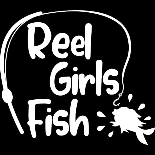 Decal Stickers of Girls Fish (White) (Set of 2) Luxury Weatherproof Vinyl Decal Stickers for Laptop Desktop Smartphone Car Dirt Bike Wall Room Mason Jar Bathtub Door - Bicver1D44381Whw19Y24 - color: White, size: 4.4'' x 3.8''
