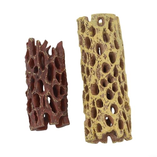 Shrimp Hideout Hermit Crab Climbing Toy Aquarium Decoration with Reptile Moss Attachment Small Animal Nesting Spot Crayfish Shelter Resin Ornament