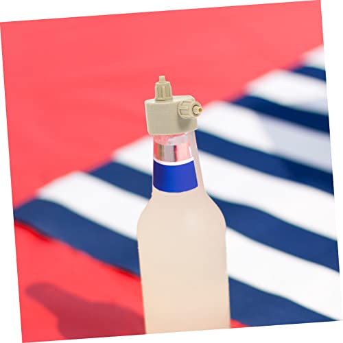 Happyyami 6pcs Aquarium Generator Bottle Lids Replacement Diffuser Caps Lightweight System Supplies - color: Beigex3pcs, size: 5.5X4X4CMx3pcs