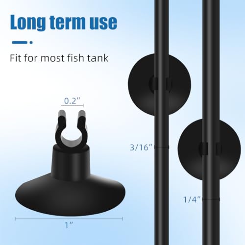 AQUANEAT 100 Feet Aquarium Airline Tubing, Standard 3/16" Tubing for Fish Tank Air Pump (Black) - size: 100 Feet