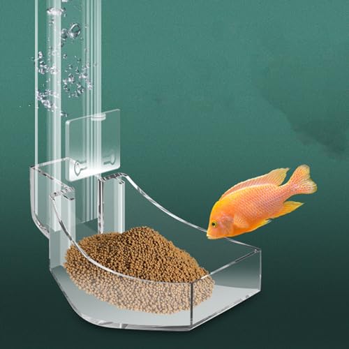 200MM Aquarium Feeding Tube Fish Feeder Tube Clear Acrylic Shrimp Feeding Tube with Hooks and Suction Cups for Aquarium Fish Tank Feeder - size: Aquarium Fish Tank Feeder-200mm
