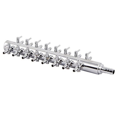 Aquarium 16 Way Inline Manifold Air Flow Pump Tubing Splitter Lever Control Valve