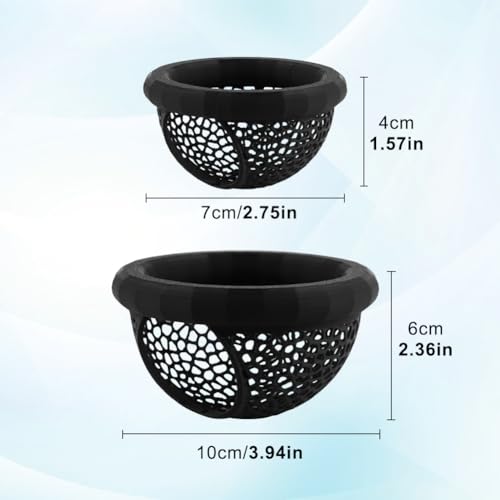 2PCS Floating Betta Hammock Hide & Shrimp Cave, 3D Printed PLA Aquarium Decor Shelter with Built-in Feeding Ring Opening, Safe Resting Spot for Betta, Shrimp & Small Fish (2 Sizes)
