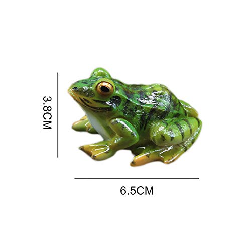 2pcs Miniature Frog Figurine, Fish Tank Decoration Fairy Garden Turtle Statue Landscape Indoor Outdoor Decor Ornament