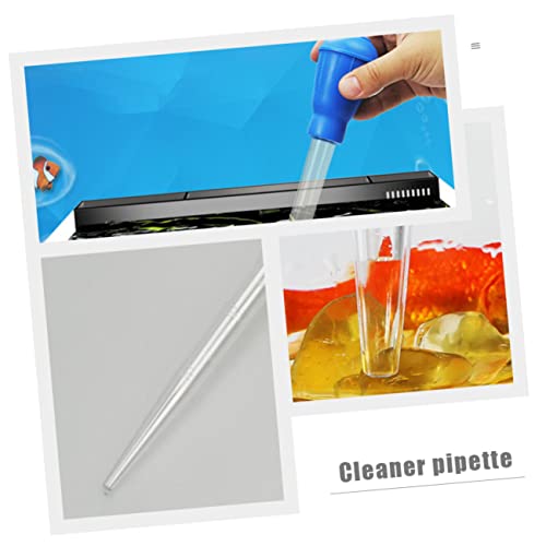 3pcs Aquarium Dropper Cleaner for Fish Tank Maintenance Convenient Manual Water Changer Fine Workmanship for Gravel Cleaning and Feeding - color: Blue, size: 46x5cm