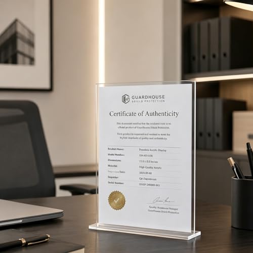 xydstay 6pack Acrylic Sign Holder 8.5 X 11, Vertical T Shape Clear Plastic Sign Holder, Menu Holder, Table Display Stand for Restaurant, Office, School, Store and Home Use