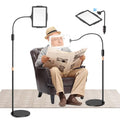 Floor Magnifying Glass with Light and Stand: 48 LED Flexible Hands Free Magnifier Lamp - 2-in-1 Large Lighted Magnifiers for Seniors Reading,Close Work,Jewelry, Repair,DIY