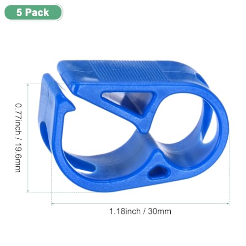 M METERXITY 5-Pack Adjustable Plastic Tubing Clamps 1/4-5/16 Inch Water Flow Control Tube Clip Adjustment Hose Pipe Clips for Beer Bottle/Plumbing/Instruments/Equipment [Blue] - color: Blue, size: 1/4"-5/16"