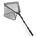 SAN LIKE Fishing Net Fish Landing Net Collapsible Fish Net with Anti-Slip Telescoping Rubber Pole Handle for Kids Adults in Saltwater Freshwater Multi-Size Extending to 37/42/43/51/69/71/89/98inch - color: Black Fiberglass pole,length 30.7" to 43.3"