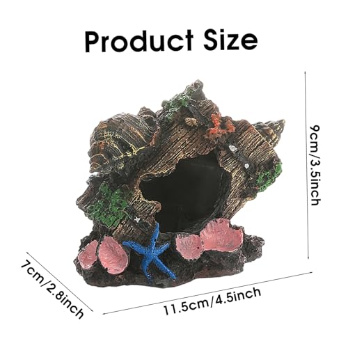 Fish Tank Hideout Broken Barrel Aquarium Hideout Resin Shipwreck Theme Fish Tank Cave for Aquarium Landscaping Decor Decor Decorations...