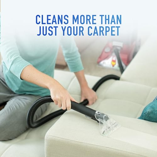 Hoover PowerScrub Deluxe Carpet Cleaner Machine, Deep Cleaning Carpet Shampooer Machine, SpinScrub Brushes, HeatForce Drying, Pet & Upholstery Tools, Pair with Hoover Carpet Cleaner Solution - style: PowerScrub Deluxe