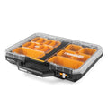 ToughBuilt – StackTech Low Profile Organizer, Slim Modular Storage with Clear Lid, Auto-Locking System & Customizable Compartments (TB-B1-O-10) - size: Low Profile